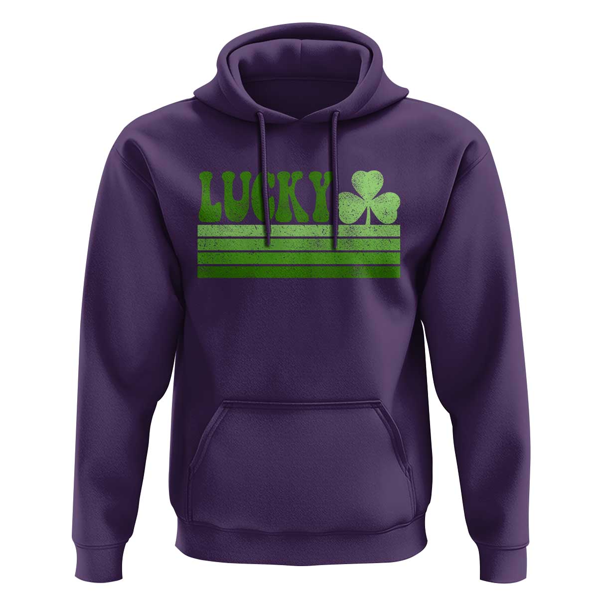Retro Lucky Hoodie St Patricks Day Irish Shamrock
