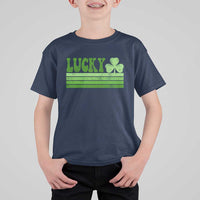 Retro Lucky T Shirt For Kid St Patricks Day Irish Shamrock