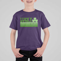 Retro Lucky T Shirt For Kid St Patricks Day Irish Shamrock