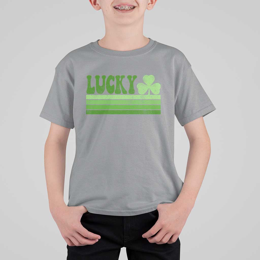 Retro Lucky T Shirt For Kid St Patricks Day Irish Shamrock