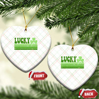 Retro Lucky Ceramic Ornament St Patricks Day Irish Shamrock