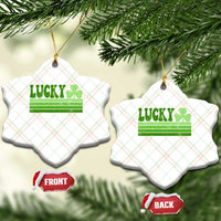 Retro Lucky Ceramic Ornament St Patricks Day Irish Shamrock