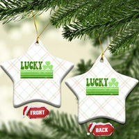 Retro Lucky Ceramic Ornament St Patricks Day Irish Shamrock