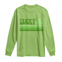 Retro Lucky Long Sleeve Shirt St Patricks Day Irish Shamrock