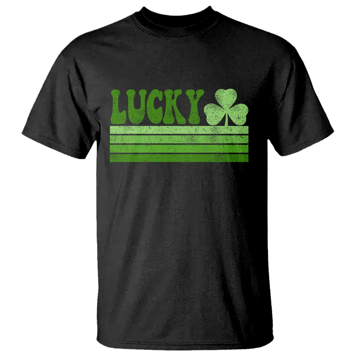 Retro Lucky T Shirt St Patricks Day Irish Shamrock