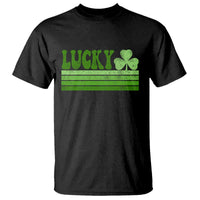 Retro Lucky T Shirt St Patricks Day Irish Shamrock