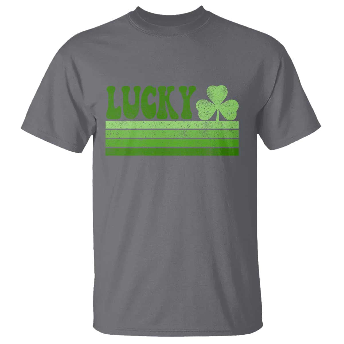 Retro Lucky T Shirt St Patricks Day Irish Shamrock