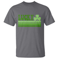 Retro Lucky T Shirt St Patricks Day Irish Shamrock