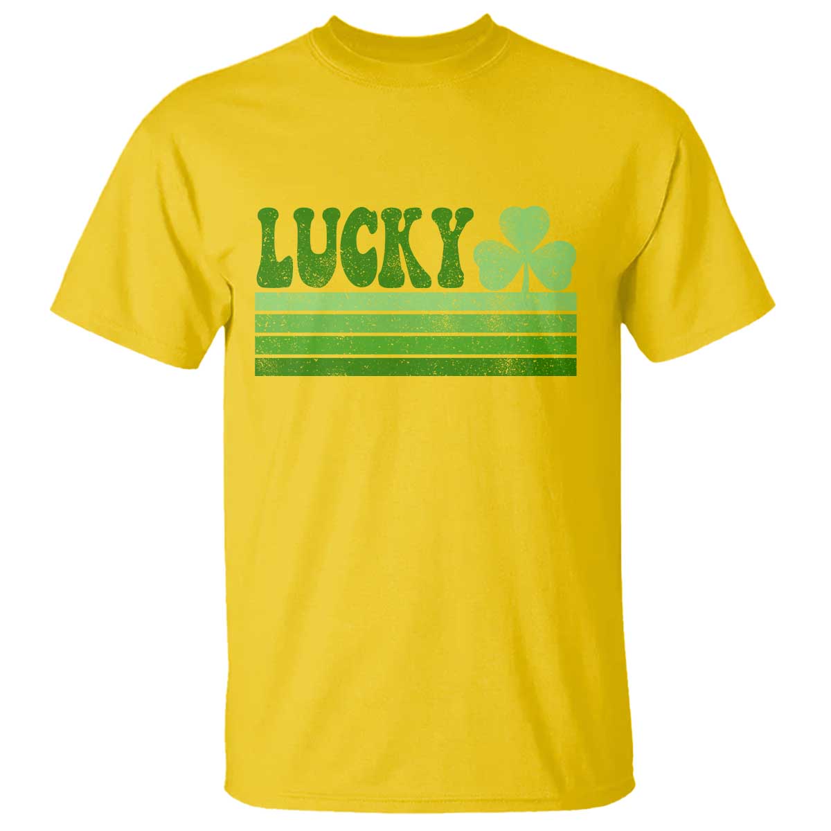 Retro Lucky T Shirt St Patricks Day Irish Shamrock