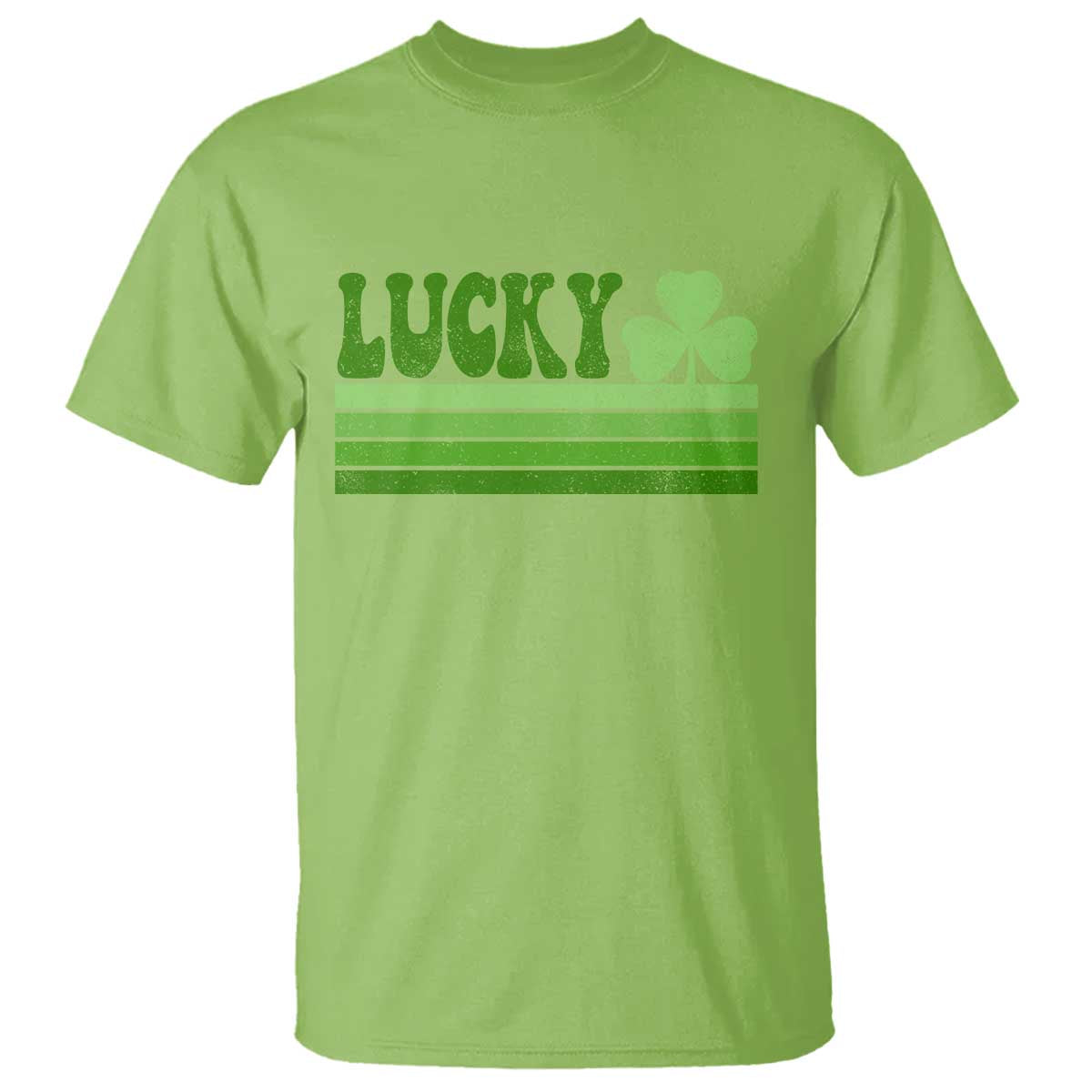 Retro Lucky T Shirt St Patricks Day Irish Shamrock