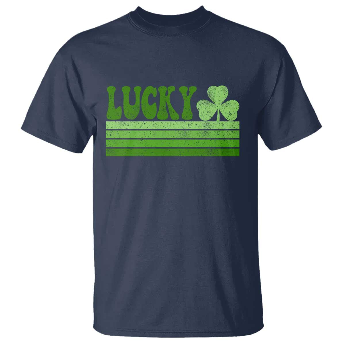 Retro Lucky T Shirt St Patricks Day Irish Shamrock