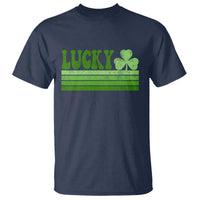 Retro Lucky T Shirt St Patricks Day Irish Shamrock