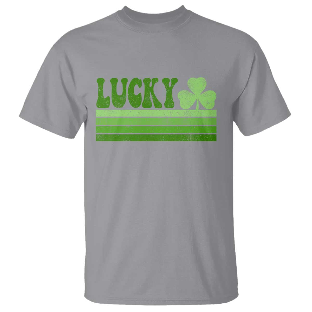 Retro Lucky T Shirt St Patricks Day Irish Shamrock