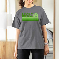 Retro Lucky T Shirt For Women St Patricks Day Irish Shamrock