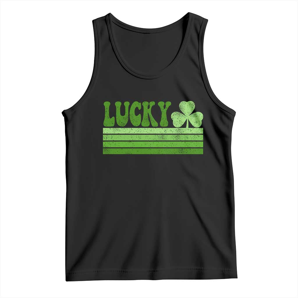 Retro Lucky Tank Top St Patricks Day Irish Shamrock