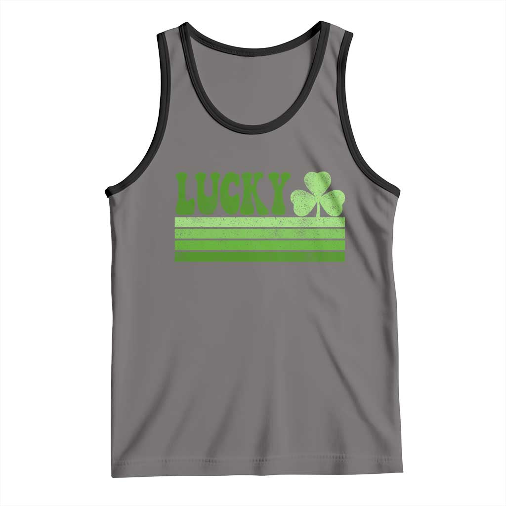 Retro Lucky Tank Top St Patricks Day Irish Shamrock