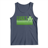 Retro Lucky Tank Top St Patricks Day Irish Shamrock