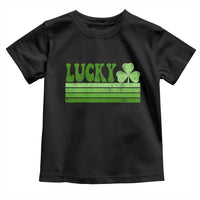 Retro Lucky Toddler T Shirt St Patricks Day Irish Shamrock