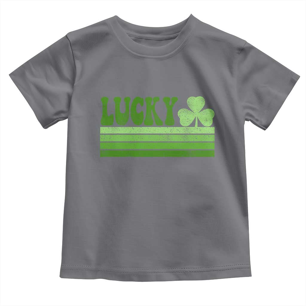 Retro Lucky Toddler T Shirt St Patricks Day Irish Shamrock