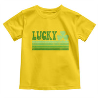 Retro Lucky Toddler T Shirt St Patricks Day Irish Shamrock