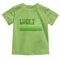Retro Lucky Toddler T Shirt St Patricks Day Irish Shamrock