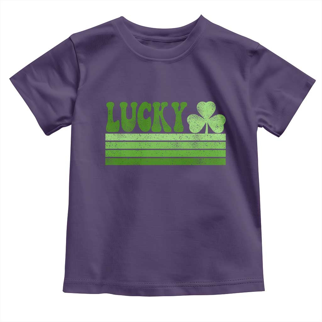 Retro Lucky Toddler T Shirt St Patricks Day Irish Shamrock
