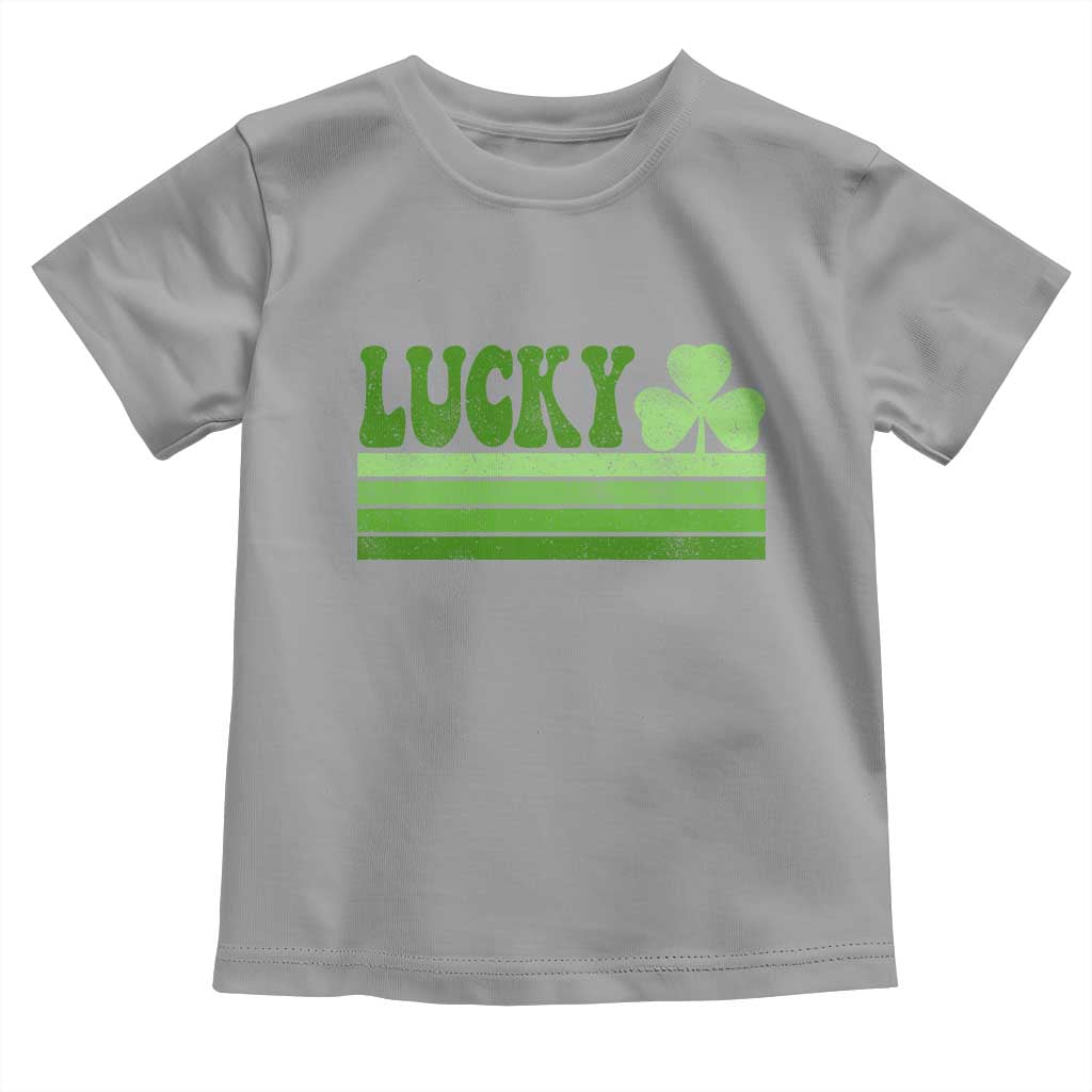 Retro Lucky Toddler T Shirt St Patricks Day Irish Shamrock