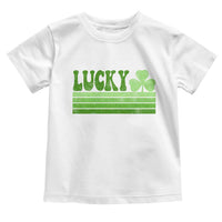 Retro Lucky Toddler T Shirt St Patricks Day Irish Shamrock