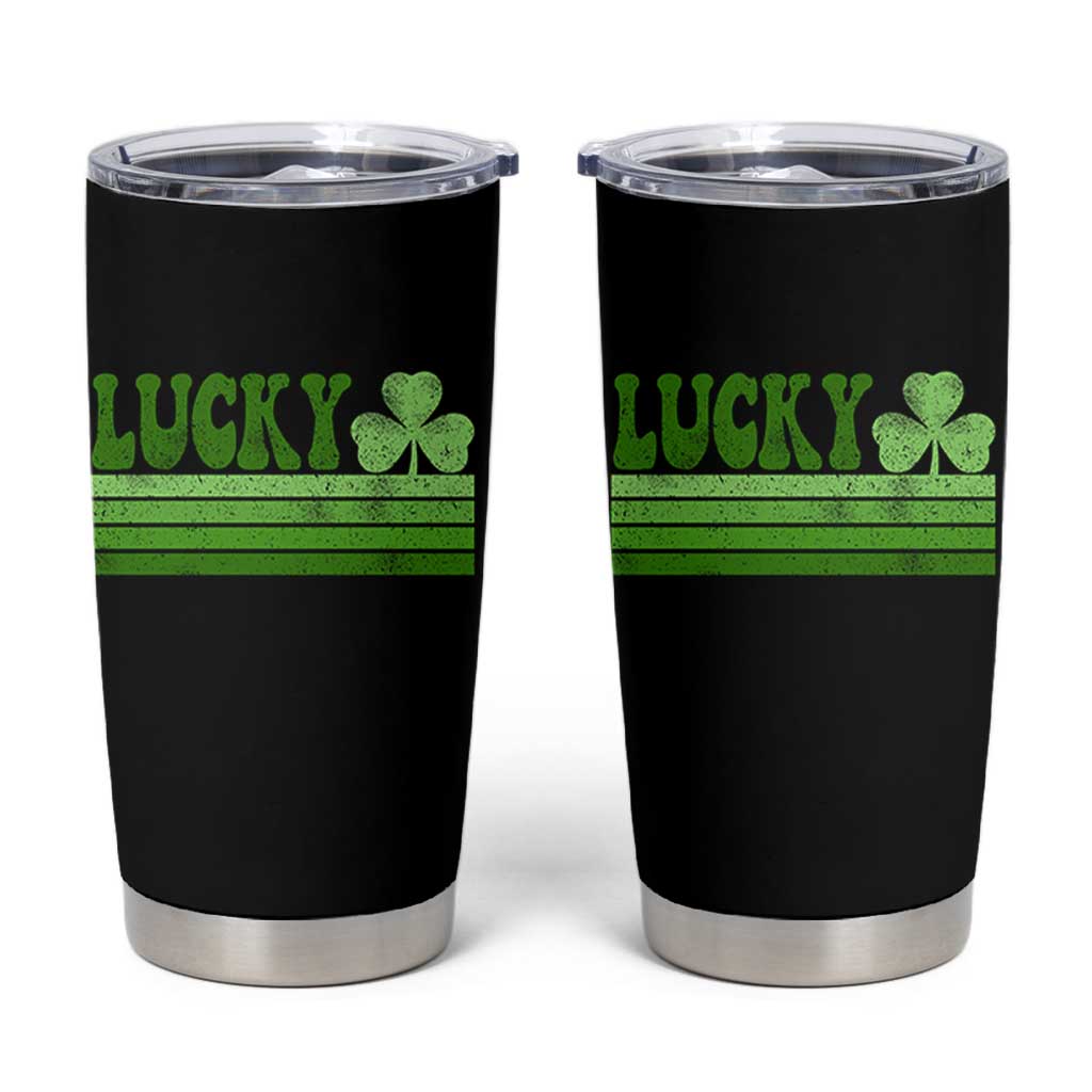 Retro Lucky Tumbler Cup St Patricks Day Irish Shamrock