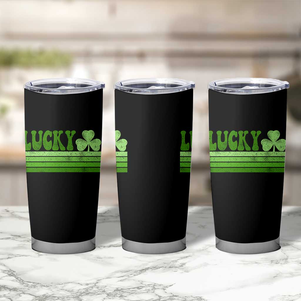 Retro Lucky Tumbler Cup St Patricks Day Irish Shamrock