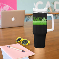Retro Lucky Tumbler With Handle St Patricks Day Irish Shamrock