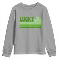 Retro Lucky Youth Sweatshirt St Patricks Day Irish Shamrock