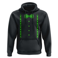 Bow Tie Suspenders St Patricks Day Costume Hoodie Funny Irish Shamrock Clovers