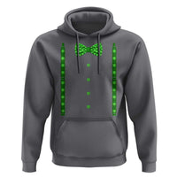Bow Tie Suspenders St Patricks Day Costume Hoodie Funny Irish Shamrock Clovers