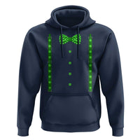 Bow Tie Suspenders St Patricks Day Costume Hoodie Funny Irish Shamrock Clovers