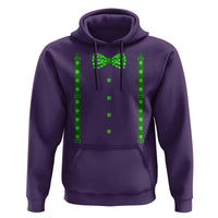 Bow Tie Suspenders St Patricks Day Costume Hoodie Funny Irish Shamrock Clovers