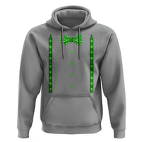 Bow Tie Suspenders St Patricks Day Costume Hoodie Funny Irish Shamrock Clovers