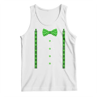 Bow Tie Suspenders St Patricks Day Costume Tank Top Funny Irish Shamrock Clovers