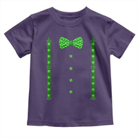 Bow Tie Suspenders St Patricks Day Costume Toddler T Shirt Funny Irish Shamrock Clovers