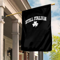 St Patricks Day Italian Garden Flag Funny Retro Varsity Sporty Style Shamrock