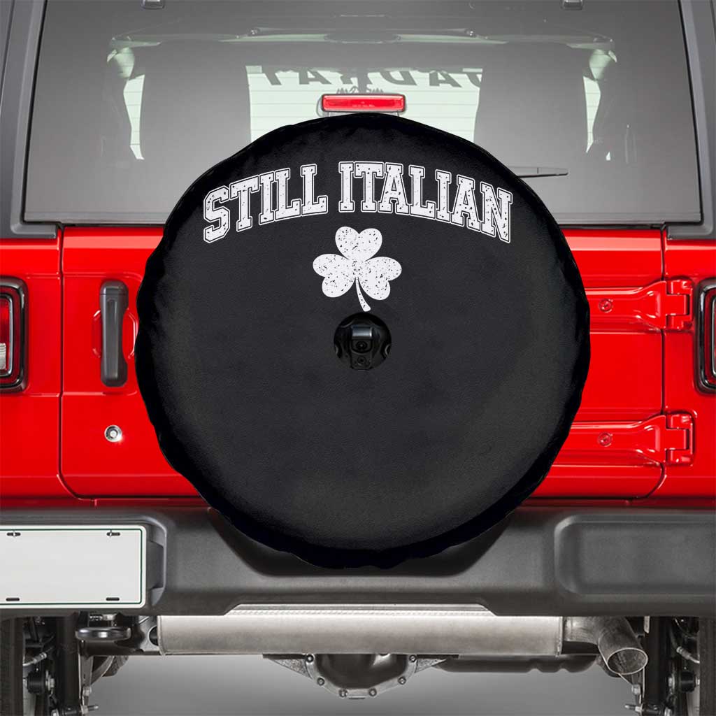 St Patricks Day Italian Spare Tire Cover Funny Retro Varsity Sporty Style Shamrock