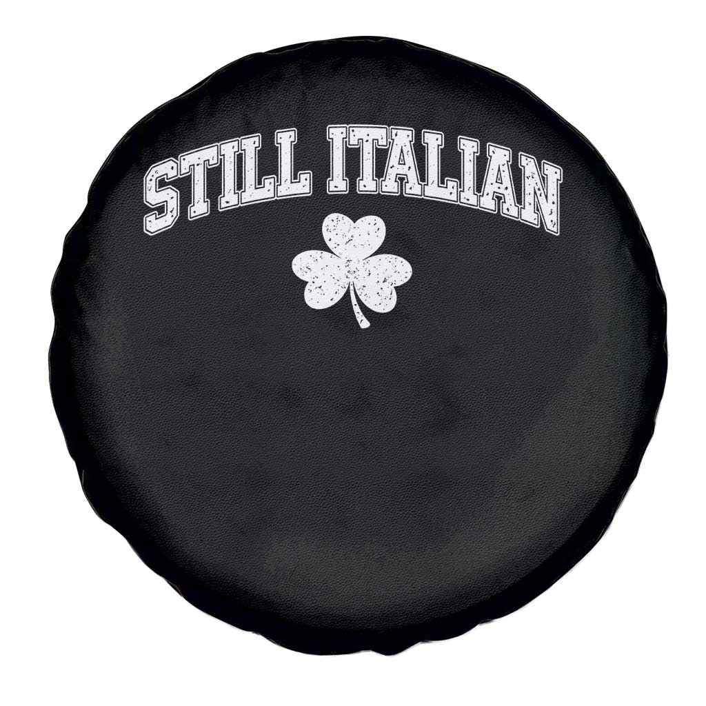 St Patricks Day Italian Spare Tire Cover Funny Retro Varsity Sporty Style Shamrock