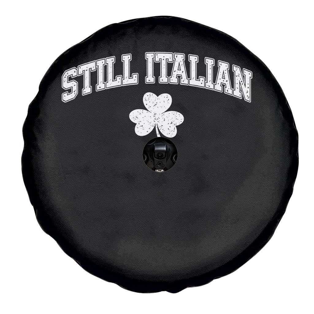 St Patricks Day Italian Spare Tire Cover Funny Retro Varsity Sporty Style Shamrock