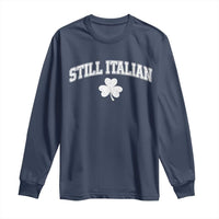 St Patricks Day Italian Long Sleeve Shirt Funny Retro Varsity Sporty Style Shamrock