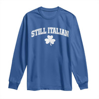 St Patricks Day Italian Long Sleeve Shirt Funny Retro Varsity Sporty Style Shamrock