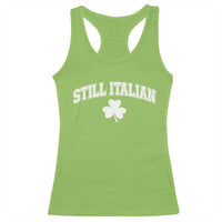 St Patricks Day Italian Racerback Tank Top Funny Retro Varsity Sporty Style Shamrock