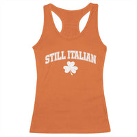 St Patricks Day Italian Racerback Tank Top Funny Retro Varsity Sporty Style Shamrock
