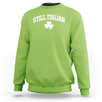 St Patricks Day Italian Sweatshirt Funny Retro Varsity Sporty Style Shamrock