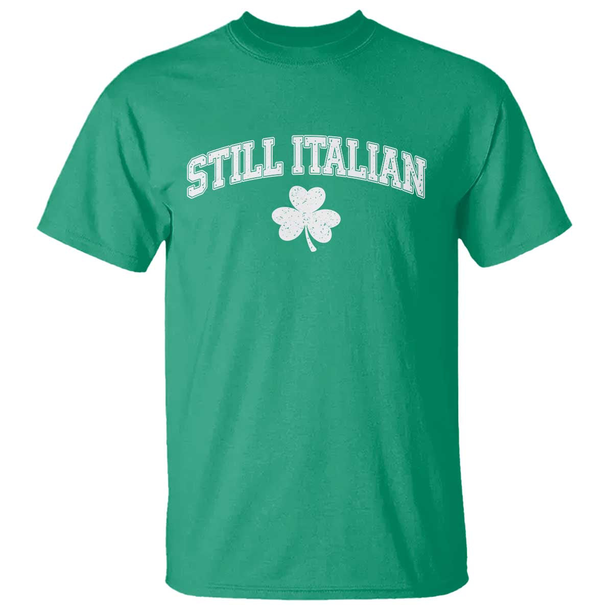 St Patricks Day Italian T Shirt Funny Retro Varsity Sporty Style Shamrock