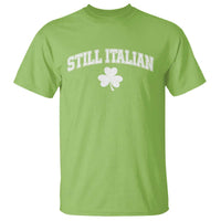 St Patricks Day Italian T Shirt Funny Retro Varsity Sporty Style Shamrock